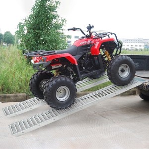 72x9 Inch Loading Ramps, Anti-Slip Ramp, Silver, Total Weight Capacity 1500 lbs for Loading Motorcycles, Bicycles, ATVs, lawnmowers, Tractors, etc. - 1 of 4