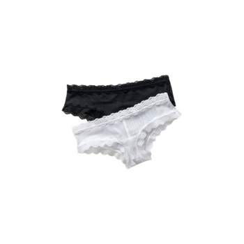Leonisa Cheeky Microfiber Panties with Smart Lace - Mid-Rise Underwear for  Women