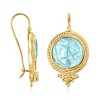 Ross-Simons Italian Tagliamonte Blue Venetian Glass Arethusa Drop Earrings in 18kt Gold Over Sterling - 3 of 4
