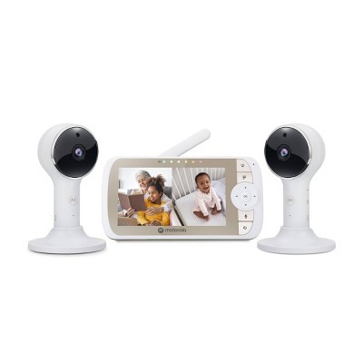 Motorola 5&#34; WiFi HD Video Baby Monitor w/2 Cameras &#38; PTZ - VM65-2CONNECT