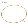 Unique Bargains Decor Wedding Party Wall Hanging Round Metal Wreath 3 Pcs - 3 of 4