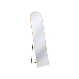HomeRoots 59" Gold Metal Arch Freestanding and Wall Mount Framed Full Length Mirror - 1 of 4