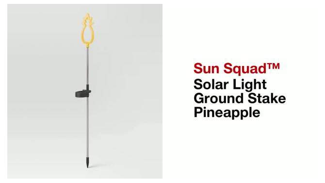 Solar Light Ground Stake Pineapple - Sun Squad&#8482;, 2 of 6, play video