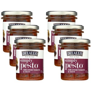Delallo Simply Pesto Sun-Dried Tomato and Olive - Case of 6/6.35 oz - 1 of 4