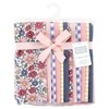 Hudson Baby Infant Girl Cotton Flannel Burp Cloths Bundle, Pink Blue Pretty Floral, One Size - 2 of 4