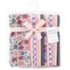 Hudson Baby Infant Girl Cotton Flannel Burp Cloths Bundle, Pink Blue Pretty Floral, One Size - image 2 of 4