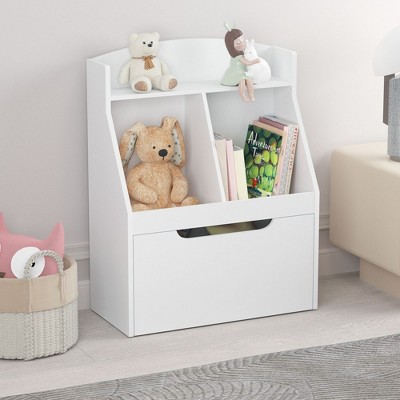 Image of Bookshelf for Kids, Kids Bookcase 2 Cube Kids Toy Storage Organizer with Drawer Book Shelves for Kids Room, Playroom, Nursery and Kindergarten
