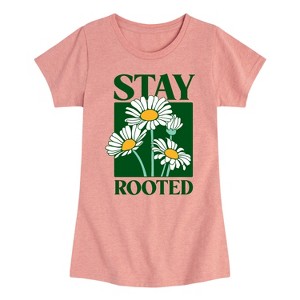 Girls' - Instant Message - Daisies Stay Rooted Fitted Short Sleeve Graphic T-Shirt - 1 of 4