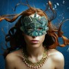 KBW Mermaid Masquerade Costume Mask | Aqua - 3 of 3