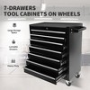 Tool Cart With 7 Organizer Tray Divider Set & Wheels, Large Rolling Tool Box Organizer For Garage, Workshop, Home Crafts - 2 of 4
