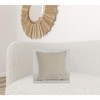 HomeRoots 18" X 18" Black And Grey 100% Cotton Striped Zippered Pillow - 2 of 4