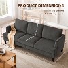 Gericco 3 Seater Sofa Couch with Deep Seats, 89" Mid Century Modern Upholstered Sofa, Comfy Corduroy Sofas with Armrests - 2 of 4