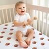 Sweet Jojo Designs Boy Fitted Crib Sheets Watercolor Sports Theme Brown Orange Black and White 3pc - 4 of 4