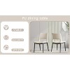 Modern minimalist  PU leather Dining Chairs Set of 2, comfortable backrest design, metal leg support, suitable for restaurants, kitchens - 2 of 4