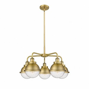Ballston Urban - 5 Light Stem Hung Chandelier In Art Deco Style-16.25 Inches Tall and 24.5 Inches Wide - 1 of 1