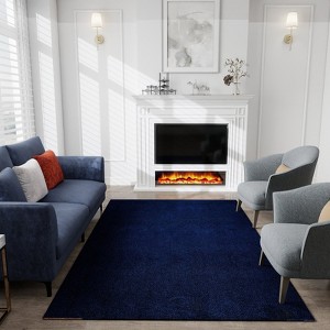 5x7 Washable Woven Rug, Non-Slip Rubber Backed Woven Area Rug for Indoor Foyer, Kitchen, Backdoor, Cotton Floor Carpet - 1 of 4