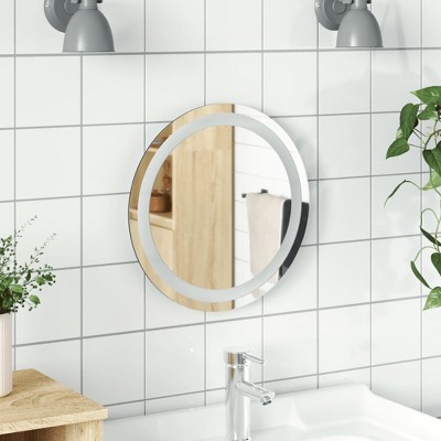vidaXL LED Bathroom Mirror Wall Mounted Bathroom Vanity Mirror with Lights Round