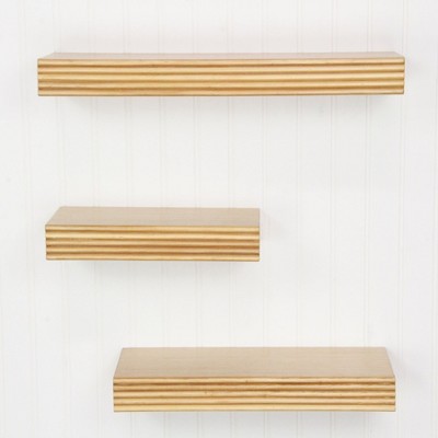 Cheung's Corrabel Ridged Floating Accent Shelves (Set of 3)