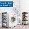 Haitral 2pk Storage Cart 4-Tier Slim Slide Out Rolling Rack Cart for Bathroom Kitchen - 4 of 4