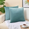 REGALWOVEN Striped Decorative Decor Modern Soft Throw Pillow Covers 18 x 18 Inch 2 Pcs - 2 of 4