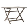 5-Piece Outdoor Acacia Wood Folding Dining Set with Folding Table and 4 Folding Chair - 4 of 4