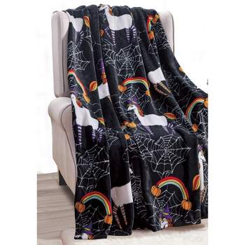 Super Spooky and Comfy Microplush Halloween Throws (50" x 60")