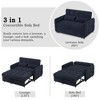 NicBex 52.8 Inch Tufted Loveseat Sofa Pull-out Sofa Bed with Adjustable Backrest,3 USB Ports and 2 Pillows for Living Room,Apartment - 4 of 4