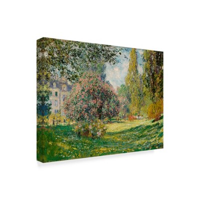 Trademark Fine Art -Claude O. Monet 'Landscape The Parc Monceau' Canvas Art