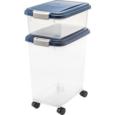 Iris Usa Airtight Pet Food Container With Casters, Navy : Target