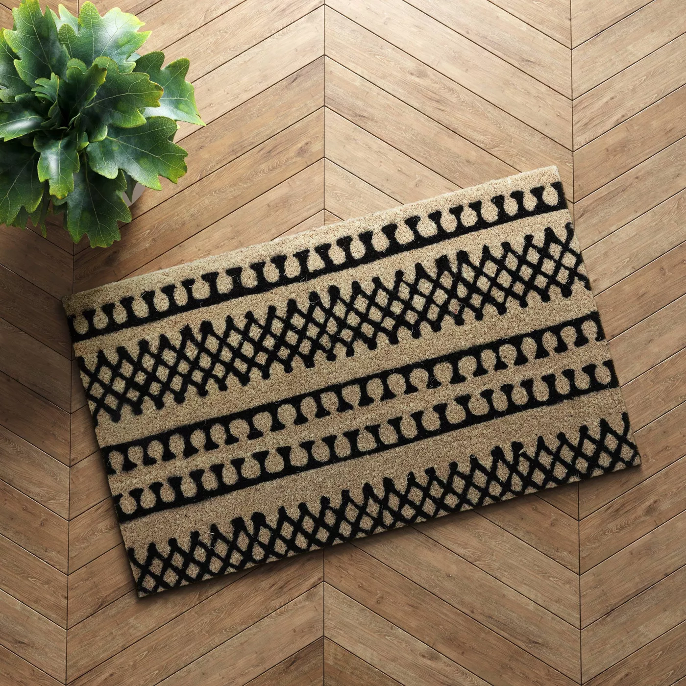 1'6"X2'6"/18"X30" Stripe Tufted Doormat Black - Project 62™ - image 3 of 8