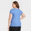 Women's Slim Fit Short Sleeve Ribbed Scoop Neck T-Shirt - A New Day™ - 2 of 3