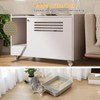 Cat Litter Box Enclosure, Hidden Litter Box Furniture with Wheels, Pet House Decorative Side End Table, Flip-Down Opening Litter Box Cabinet - 4 of 4
