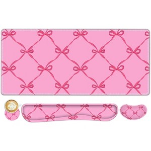 Large Mouse Pad Desk Pad Set, Wrist Rest Support Desk Mat for Keyboard and Mouse, 4PCS 35.4”x15.7 XXL Giant Mouse Pad - 1 of 4