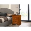 Gulches Elegant Oak 2-Drawer Nightstand, Compact Design with Durable Build, Traditional Style for Diverse Home Decor - 3 of 4