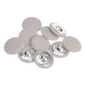 Unique Bargains Round Metal Sewing Cloth Covered Button 10 Pcs - 1 of 4