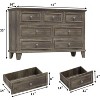 TackView 7 Drawer Dresser, Wooden Chest of Drawers with Deep Drawers,47"Long Modern Dressers Organizer with Vintage Handle for Living Room, Hallway - 3 of 4