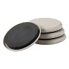 Scotch 4pk Reusable Hard Sliders Gray: Furniture Moving Pads for Carpet, Plastic, 3.5" x 3.5" - 3 of 4