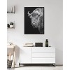 Kate & Laurel All Things Decor 28"x38" Sylvie American Bison Buffalo Yellowstone Wildlife Animal BW Framed Metallic Canvas Wall Art by Xy - 3 of 4
