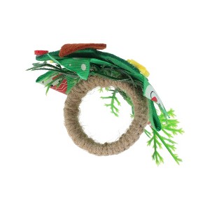 Unique Bargains Napkin Rings Fabric Red 1 Pc - 1 of 3