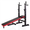 Adjustable Folding Multifunctional Workout Station Adjustable Workout Bench with Squat Rack Balck Red - 2 of 4