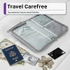Fosmon Passport Holder for Travel, Travel Passport Holder for ID Credit Card Case Pouch & Travel Document Organizer, Slim Wallet Passport Cover, Gray - 4 of 4