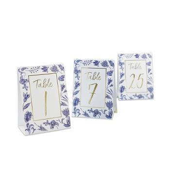 Kate Aspen Blue Willow Wedding Table Numbers (1-25) | 28537NA
