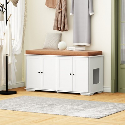 FUFU&GAGA Multi-functional Cat Cabinet, Ventilated and Breathable, Hidden Design, Creating Comfortable Space and Tidy Home for Cats