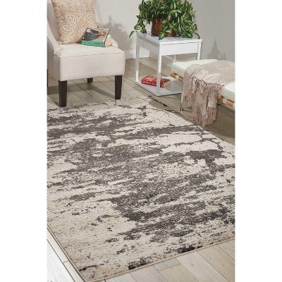Nourison Maxell Modern Abstract Indoor Area Rug Ivory/Grey 7'10" x 10'6"