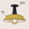 JONATHAN Y Camila Classic Industrial Indoor/Outdoor Iron LED Semi Flush Mount - 3 of 4
