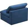 Meridian Furniture,Plush Velvet Standard Comfort Modular Armless Chair - 3 of 4