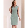 INSPIRE CHIC Women's Pencil Sleeveless Office Elegant Business Sheath Dress - 3 of 4