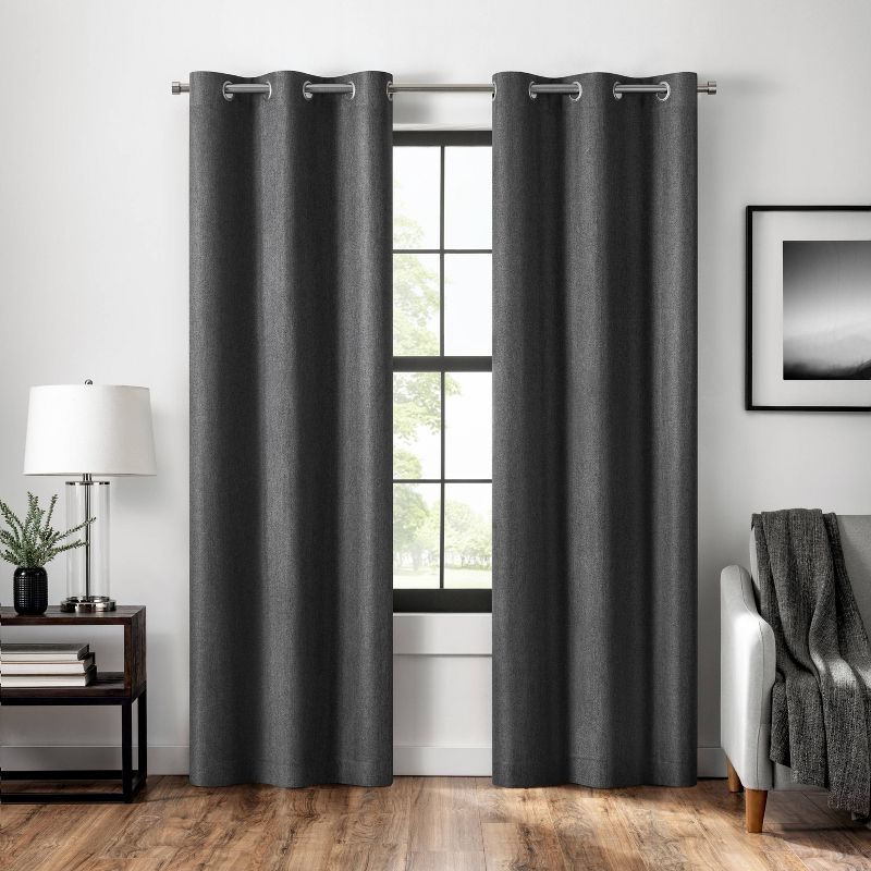Eclipse Absolute Zero 100% Blackout Welwick Magnitech Rod Pocket Curtain Panel, 1 of 14