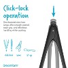 Dreamfarm Clongs Lite 10.5" Tongs, Nylon Click‑Lock Grilling & Cooking Essentials, Handles Bend to Sit Up on Bench or Pan Edge - Grey & Black Set - 4 of 4