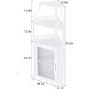 Corner Bar Cabinet with Glass Holder, Industrial Wine Cabinet with Adjustable Shelf, Liquor Cabinet Bar Cabinet, Corner Display Cabinet - 2 of 4